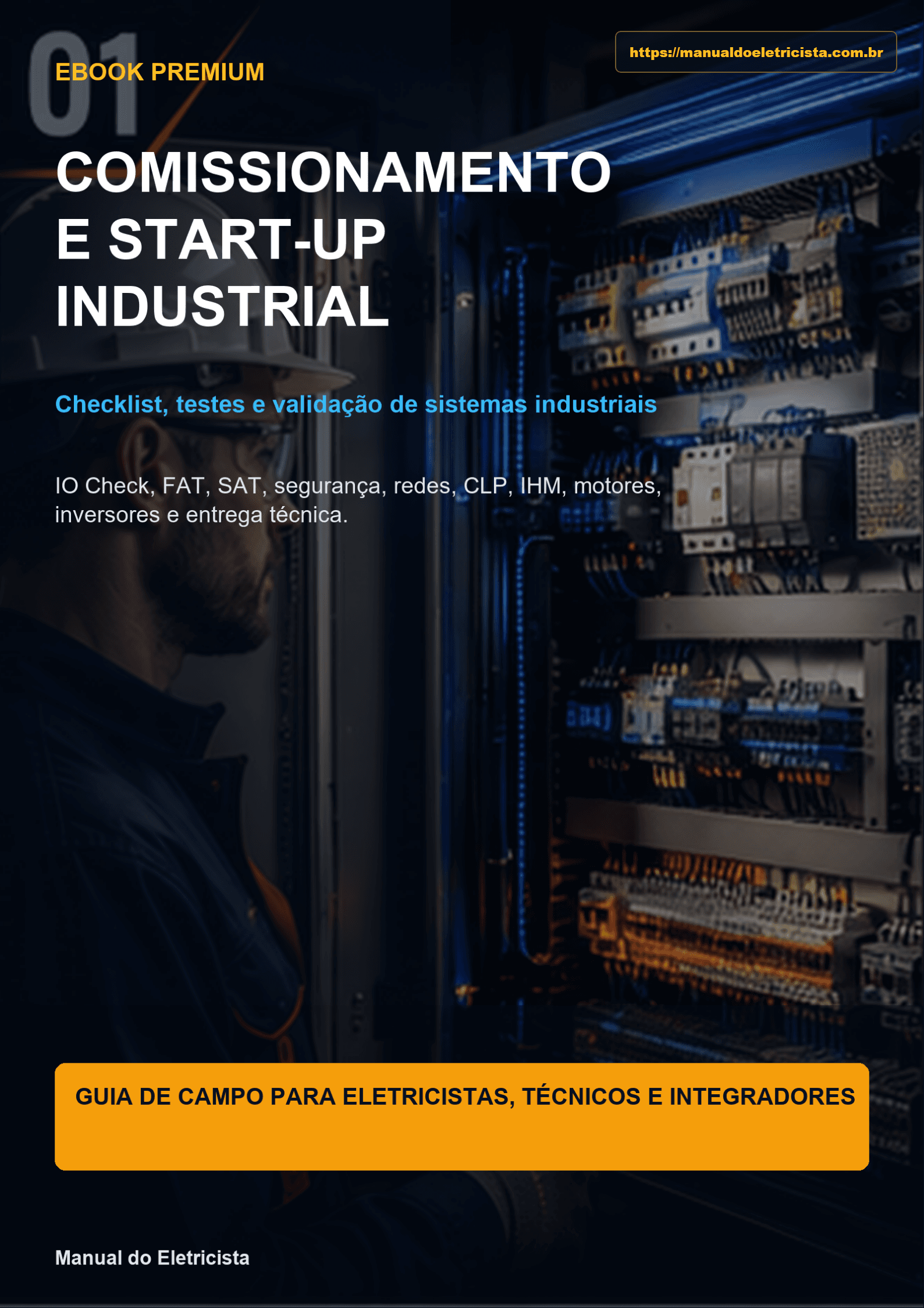 Capa do ebook Comissionamento e Start-up Industrial - Checklist de partida, testes e evidências